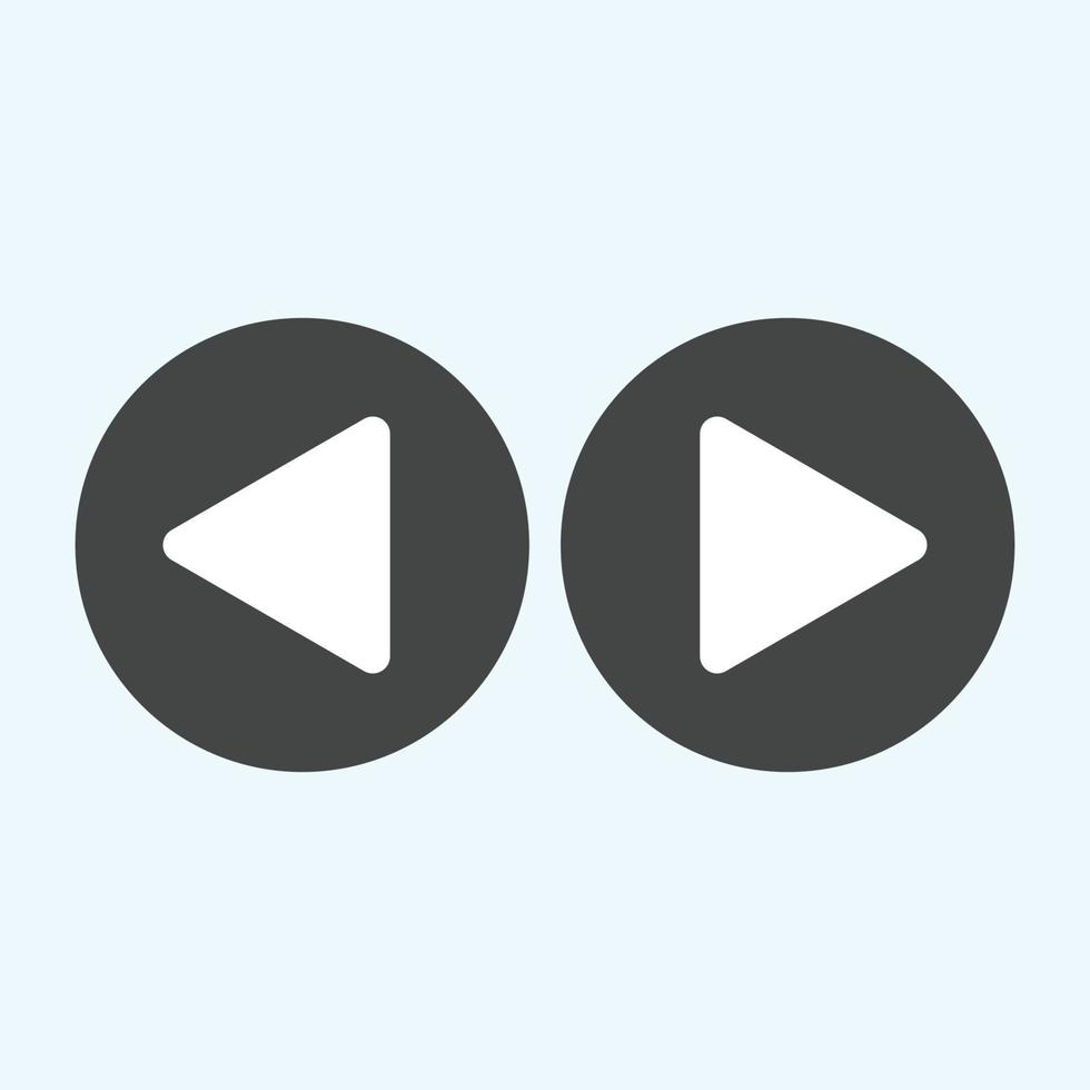Play button icon in trendy flat style isolated on grey background. Play symbol for your web site design, logo, app, UI. Vector illustration