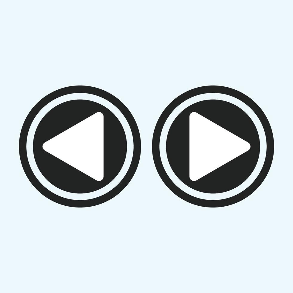 Play button icon in trendy flat style isolated on grey background. Play symbol for your web site design, logo, app, UI. Vector illustration