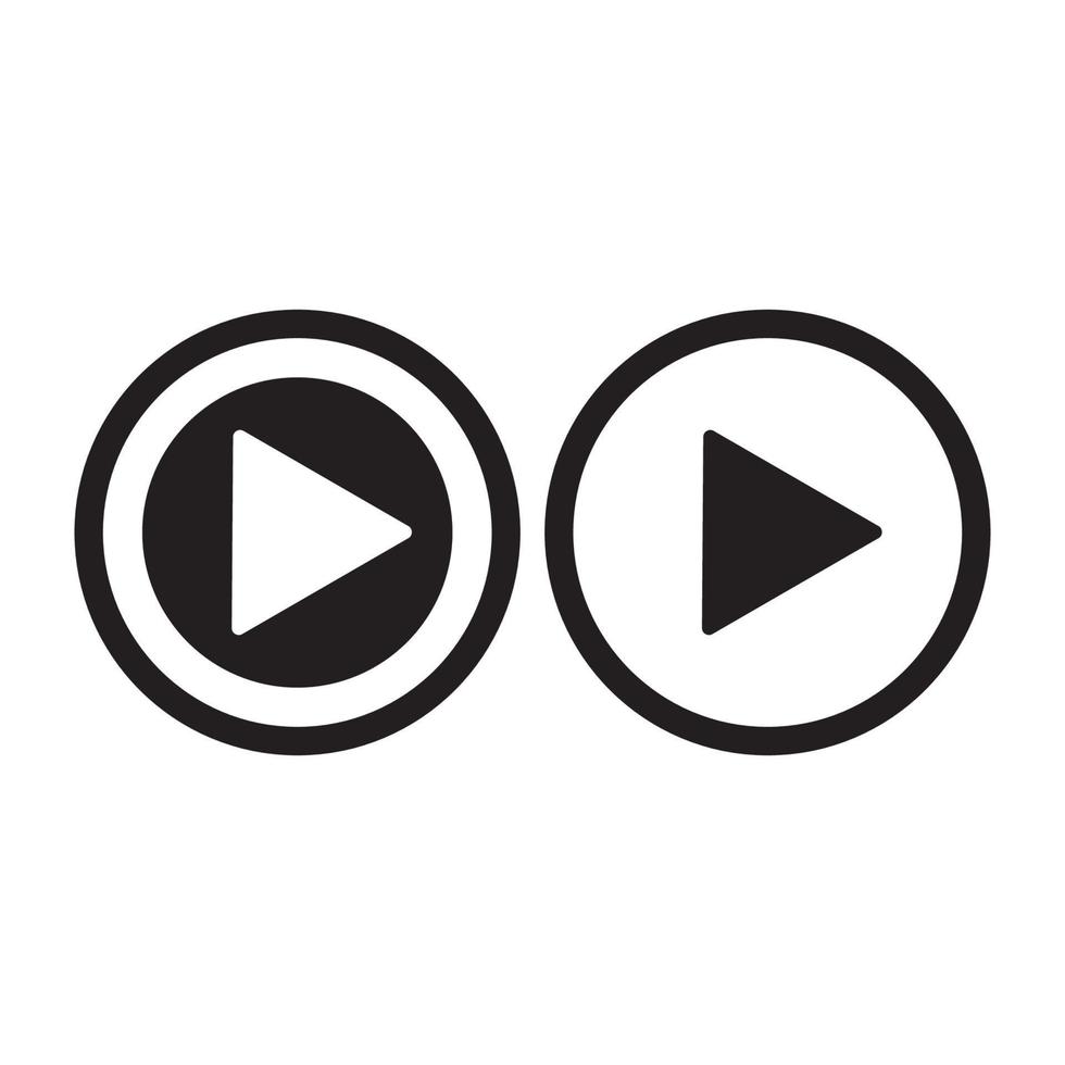 Play button icon in trendy flat style isolated on grey background. Play symbol for your web site design, logo, app, UI. Vector illustration