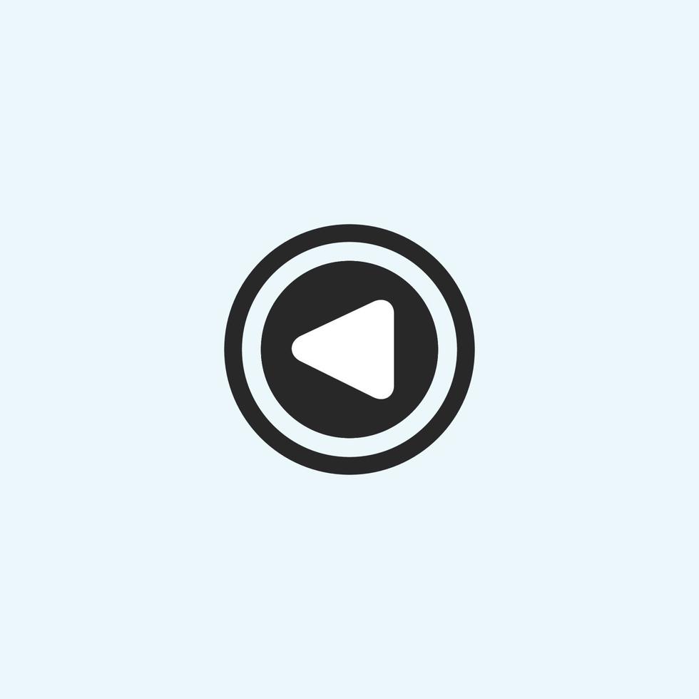 Play button icon in trendy flat style isolated on grey background. Play symbol for your web site design, logo, app, UI. Vector illustration