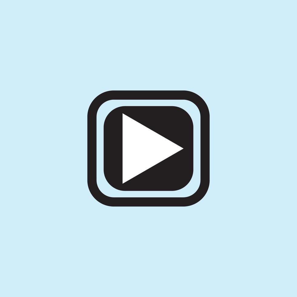 Play button icon in trendy flat style isolated on grey background. Play symbol for your web site design, logo, app, UI. Vector illustration