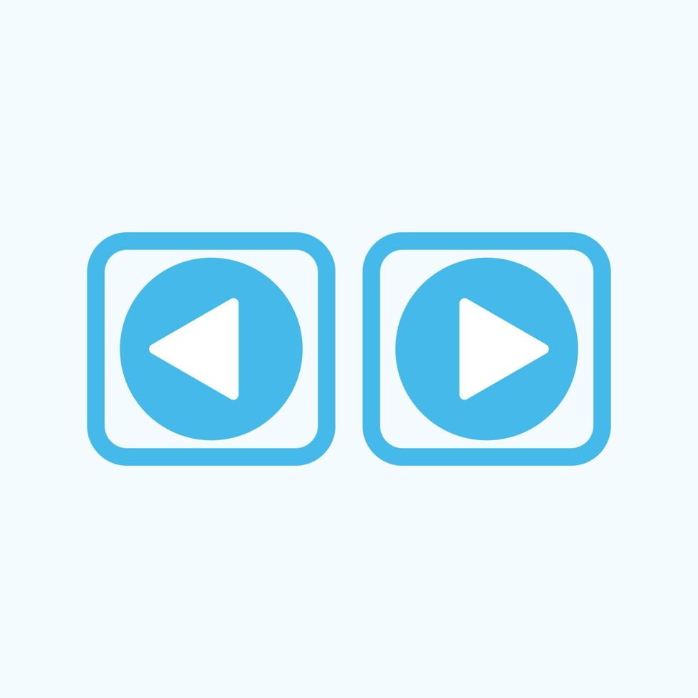 Play button icon in trendy flat style isolated on grey background. Play symbol for your web site design, logo, app, UI. Vector illustration
