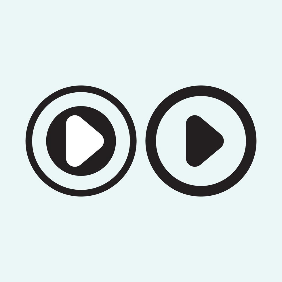 Play button icon in trendy flat style isolated on grey background. Play symbol for your web site design, logo, app, UI. Vector illustration