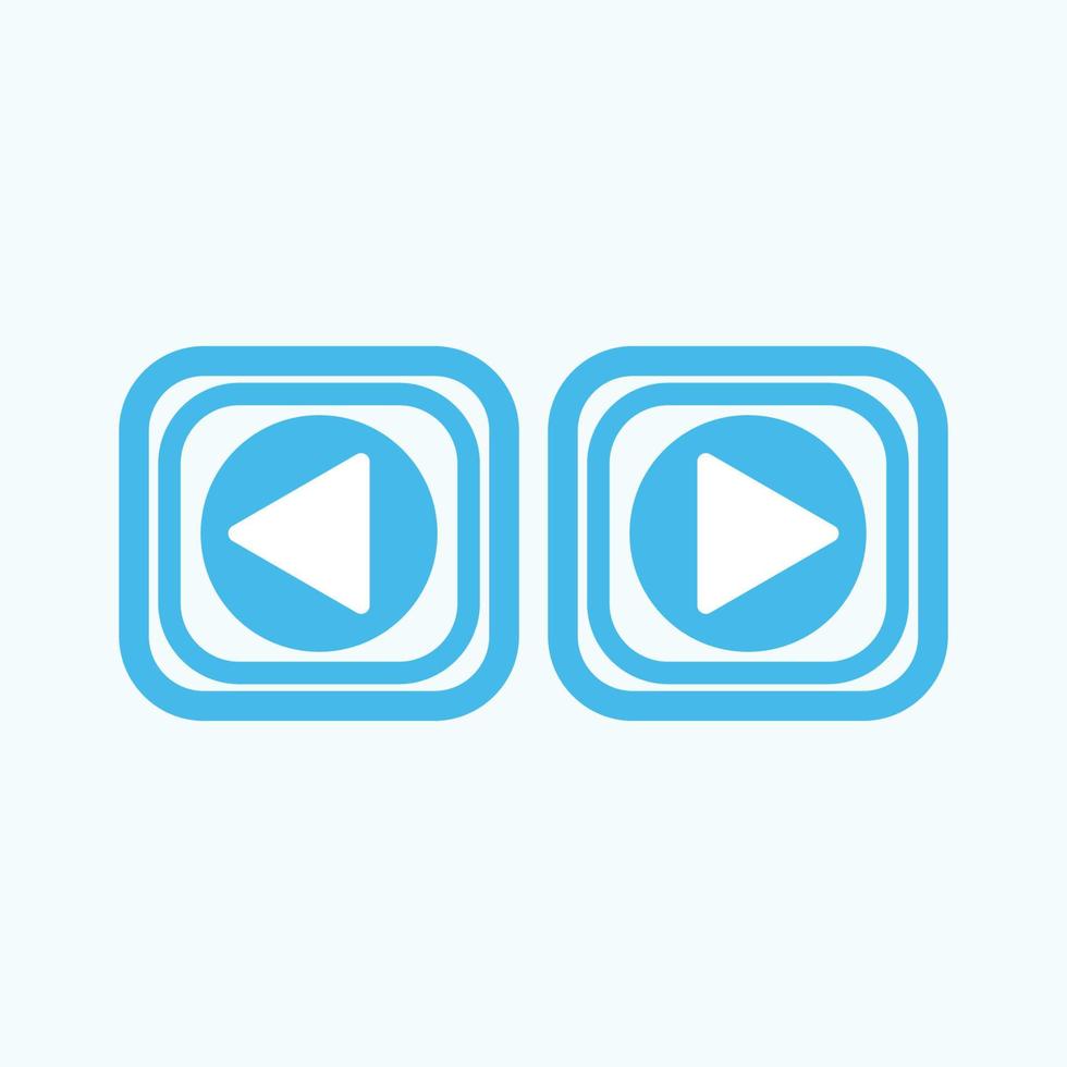 Play button icon in trendy flat style isolated on grey background. Play symbol for your web site design, logo, app, UI. Vector illustration
