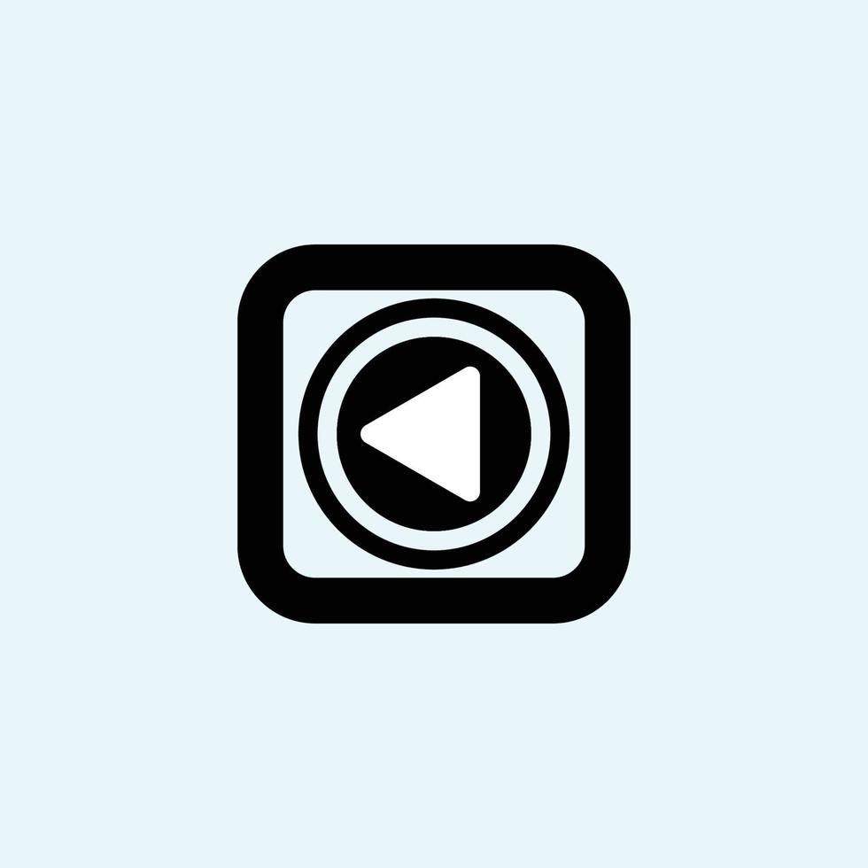 Play button icon in trendy flat style isolated on grey background. Play symbol for your web site design, logo, app, UI. Vector illustration
