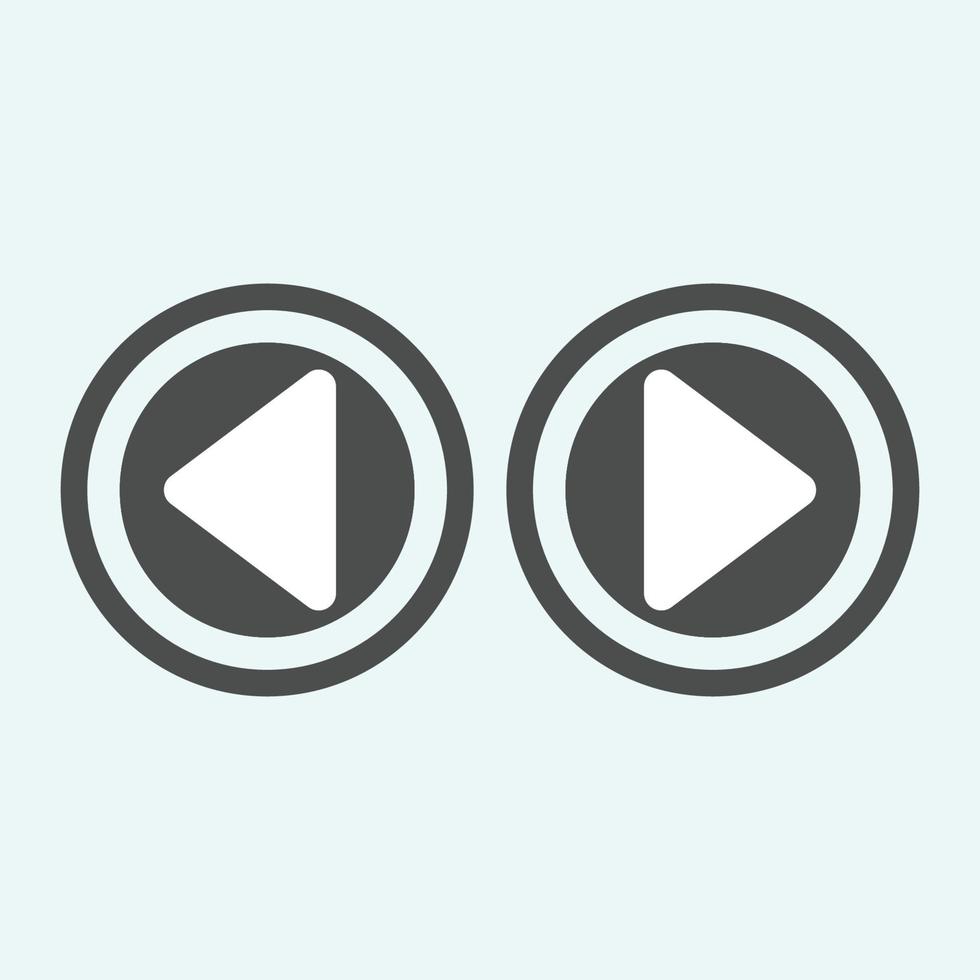 Play button icon in trendy flat style isolated on grey background. Play symbol for your web site design, logo, app, UI. Vector illustration