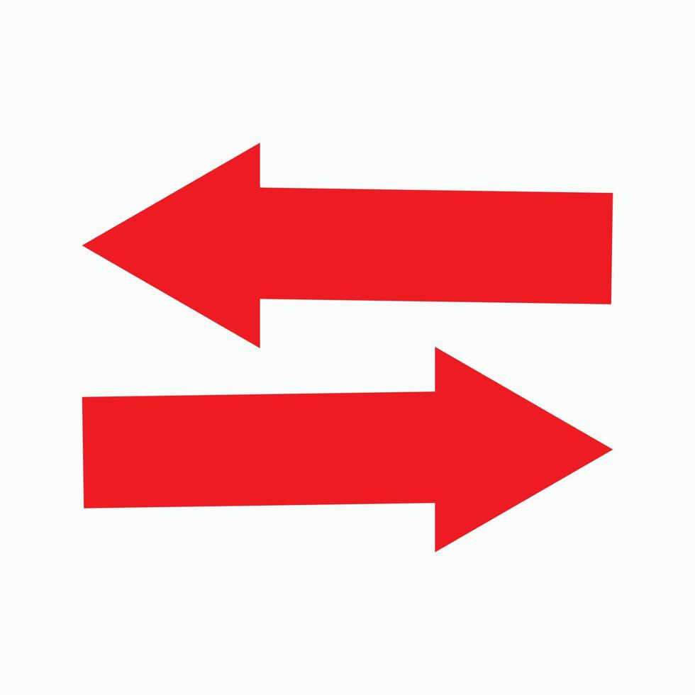 Red arrow icon vector EPS- 10