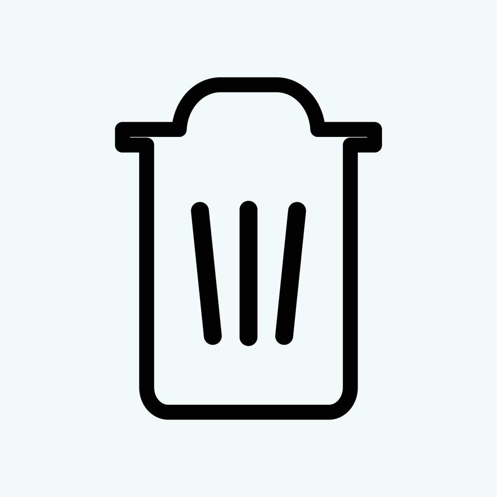 Delete icon vector, Trash can, bin, Garbage sign isolated. Trendy Flat style for graphic design, Web site, UI. - Vector