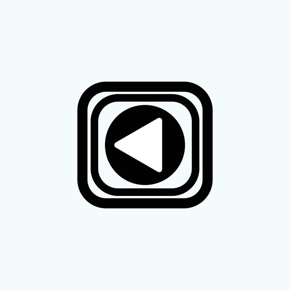 Play button icon in trendy flat style isolated on grey background. Play symbol for your web site design, logo, app, UI. Vector illustration