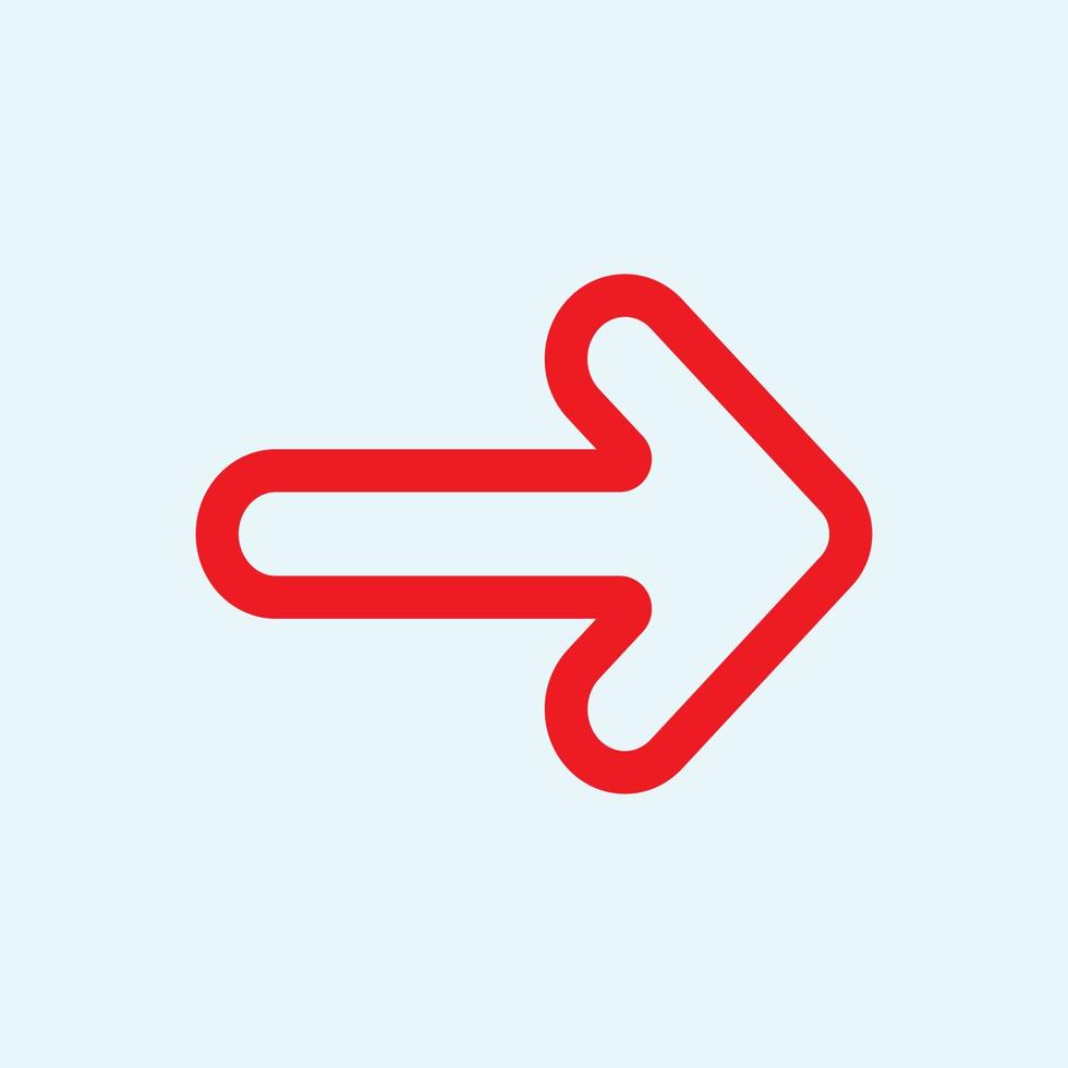 Red arrow icon vector EPS- 10