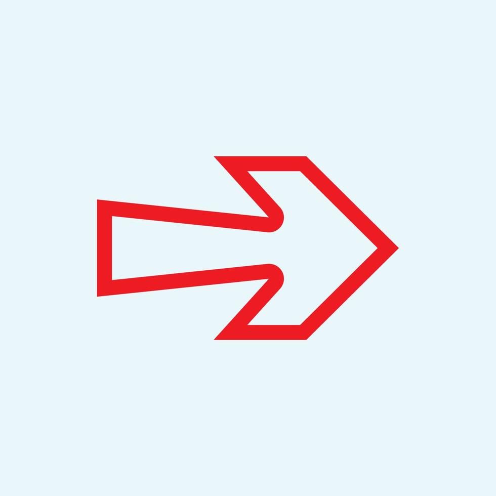 Red arrow icon vector EPS- 10