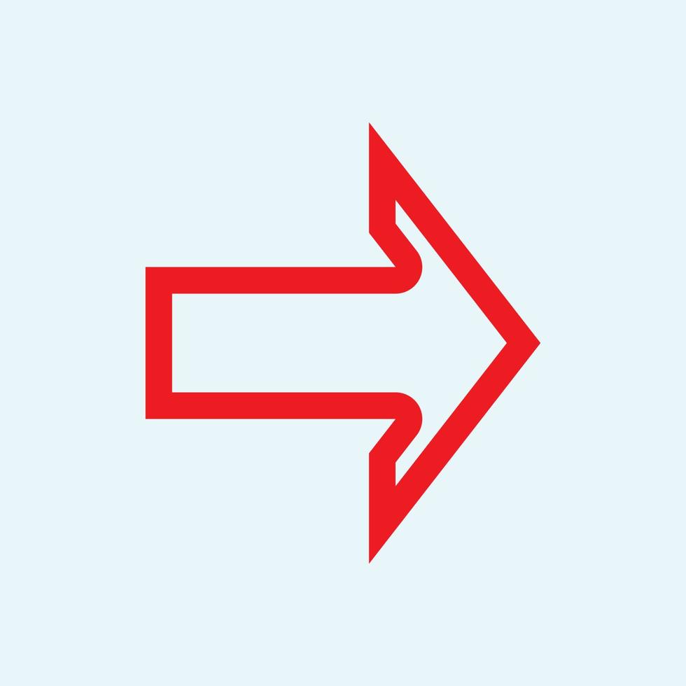Red arrow icon vector EPS- 10