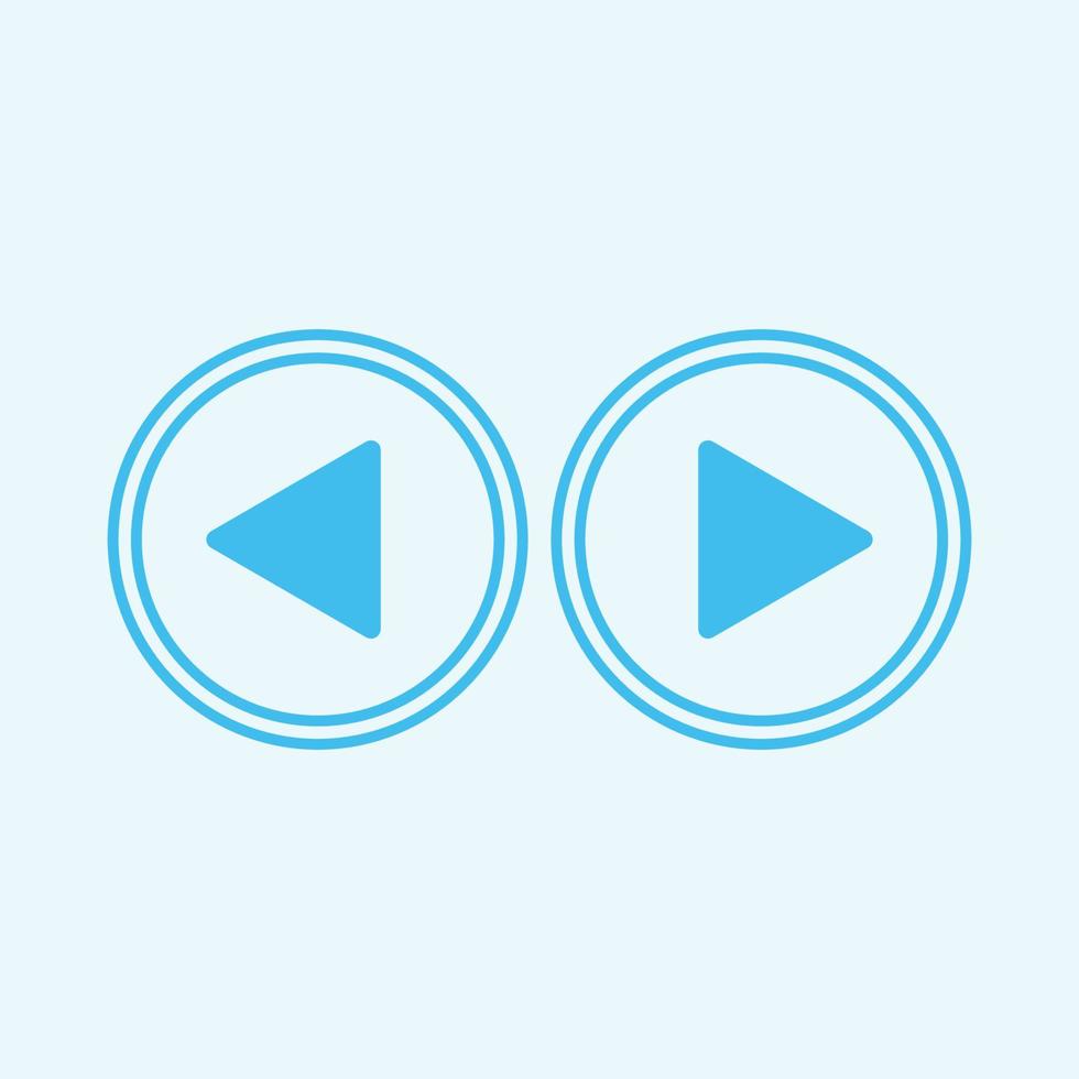 Play button icon in trendy flat style isolated on grey background. Play symbol for your web site design, logo, app, UI. Vector illustration
