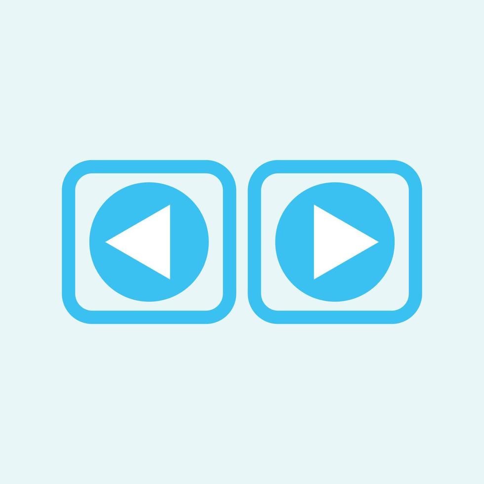 Play button icon in trendy flat style isolated on grey background. Play symbol for your web site design, logo, app, UI. Vector illustration