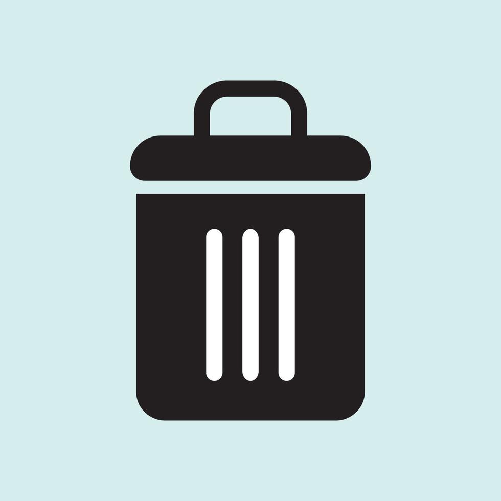 Delete icon vector, Trash can, bin, Garbage sign isolated. Trendy Flat style for graphic design, Web site, UI. - Vector
