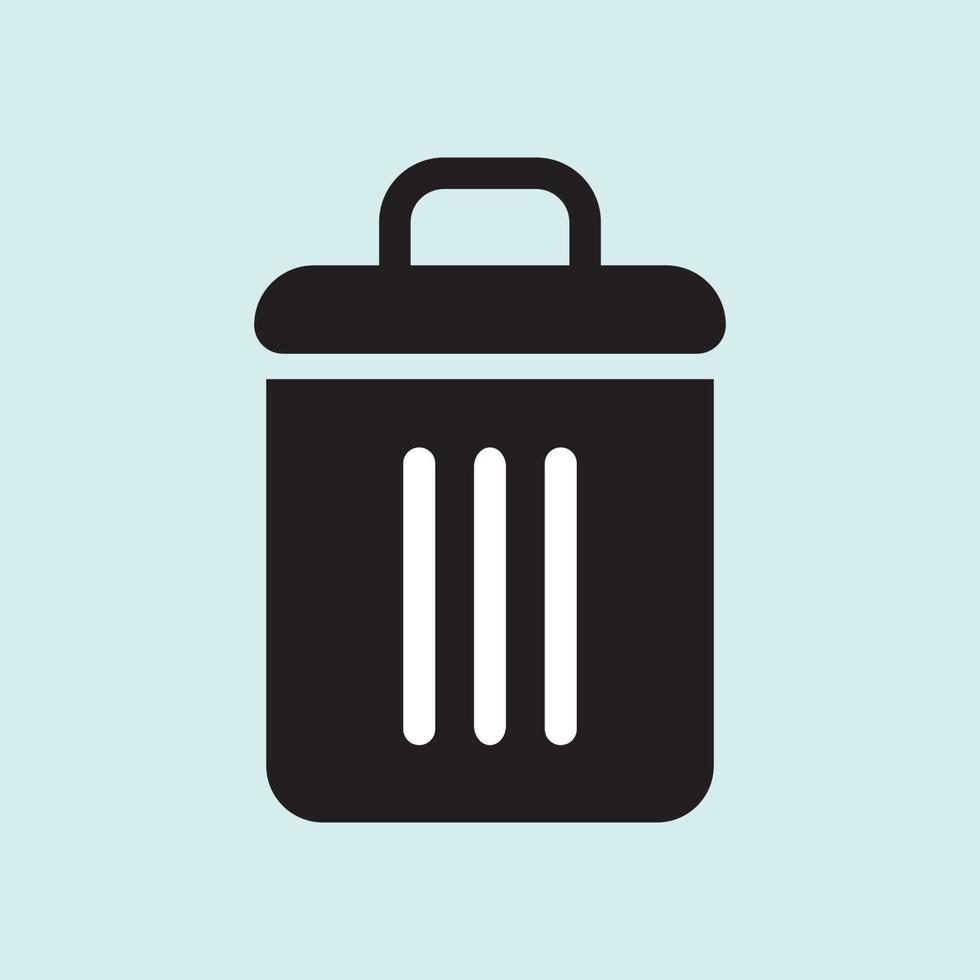 Delete icon vector, Trash can, bin, Garbage sign isolated. Trendy Flat style for graphic design, Web site, UI. - Vector