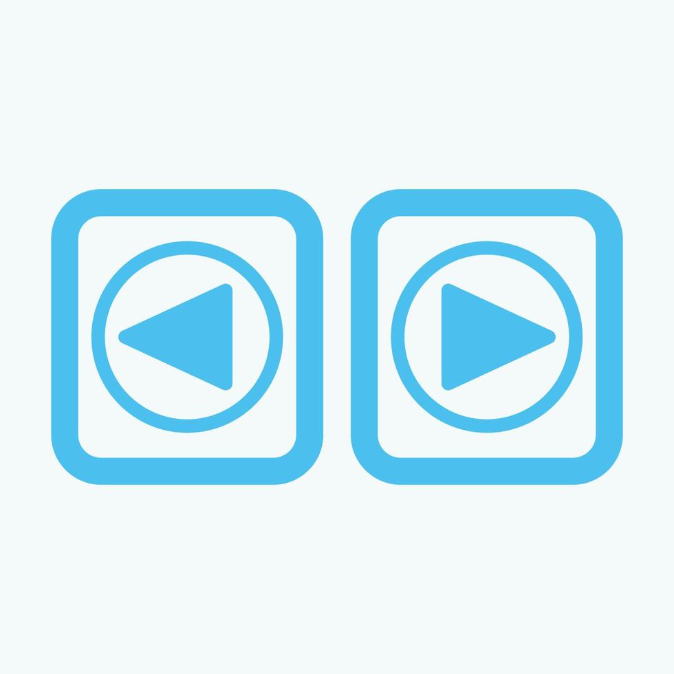 Play button icon in trendy flat style isolated on grey background. Play symbol for your web site design, logo, app, UI. Vector illustration