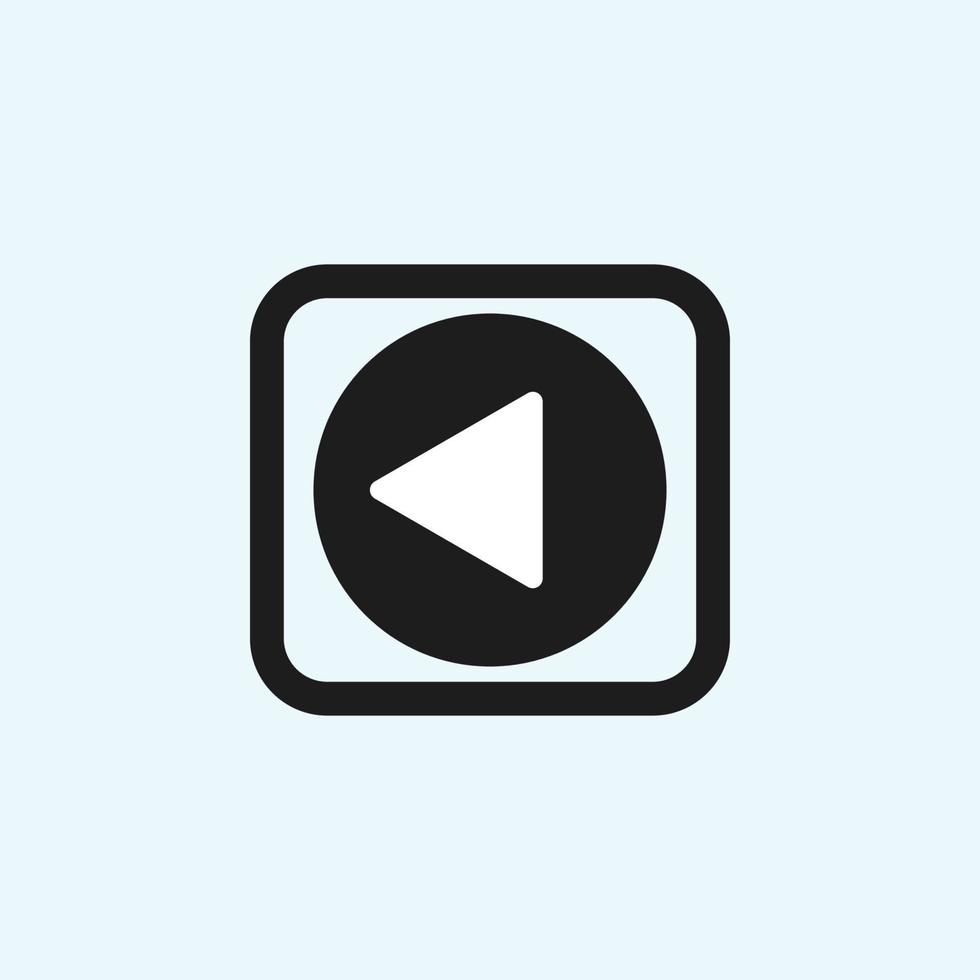 Play button icon in trendy flat style isolated on grey background. Play symbol for your web site design, logo, app, UI. Vector illustration