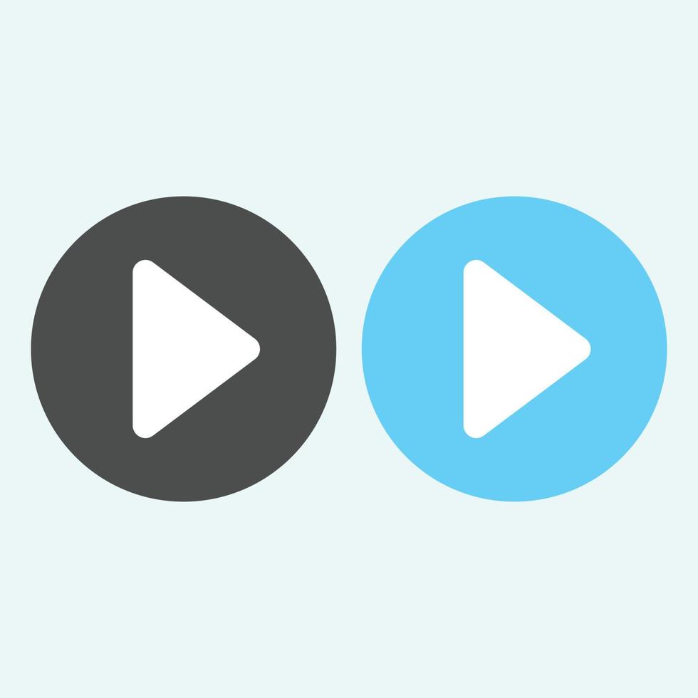 Play button icon in trendy flat style isolated on grey background. Play symbol for your web site design, logo, app, UI. Vector illustration