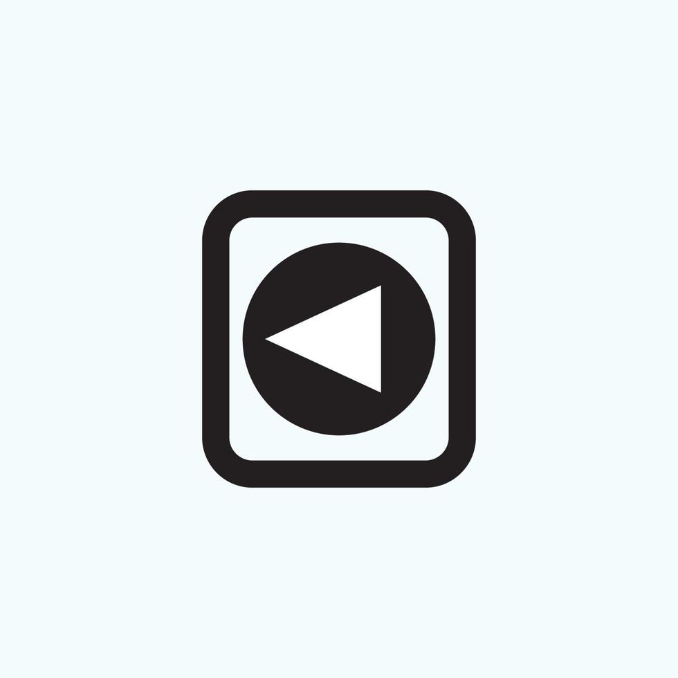 Play button icon in trendy flat style isolated on grey background. Play symbol for your web site design, logo, app, UI. Vector illustration