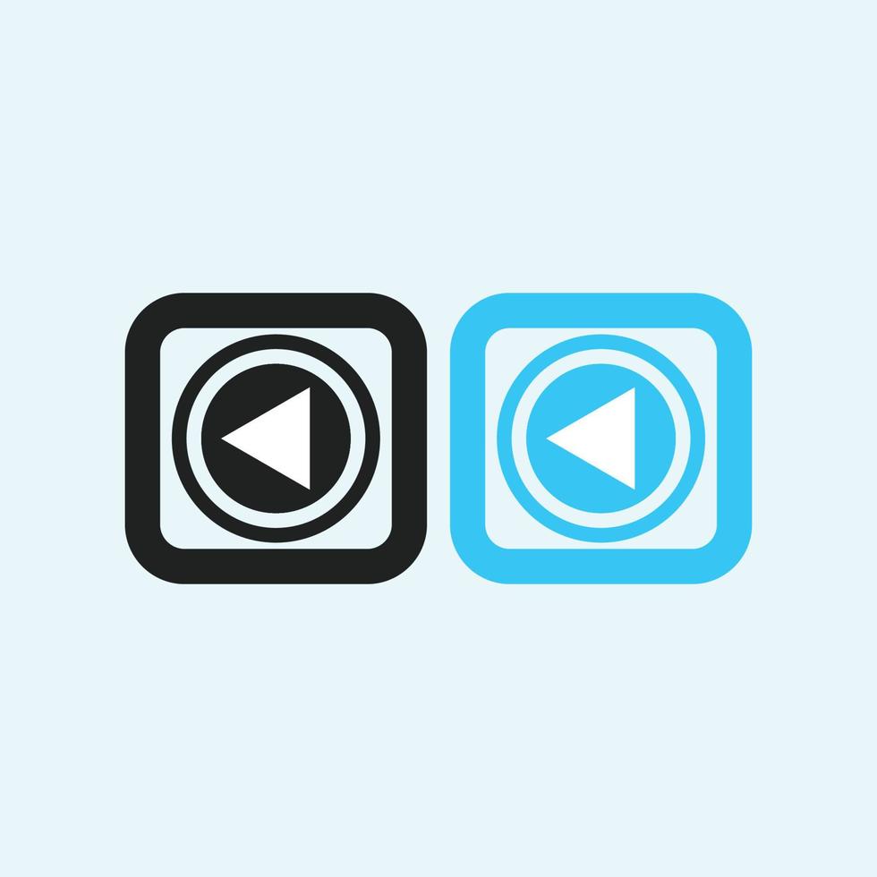 Play button icon in trendy flat style isolated on grey background. Play symbol for your web site design, logo, app, UI. Vector illustration