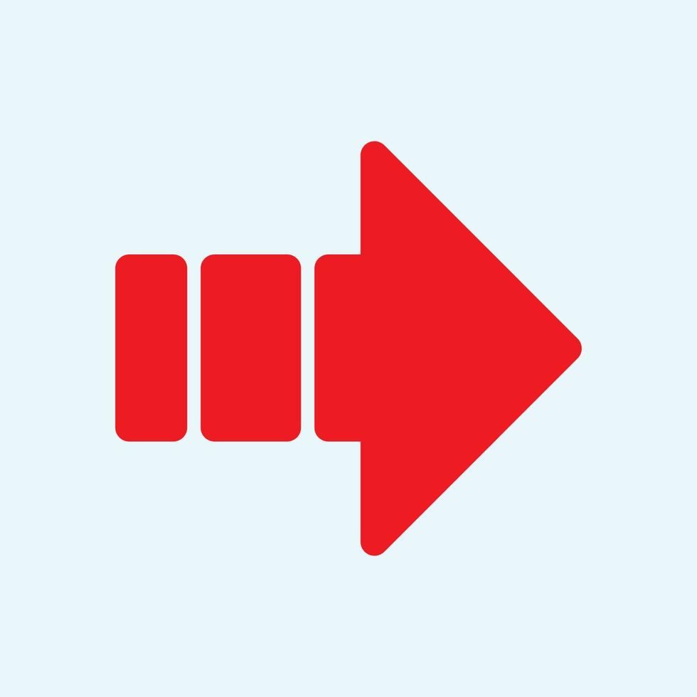 Red arrow icon vector EPS- 10