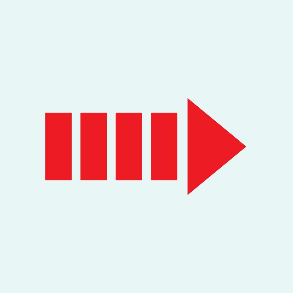 Red arrow icon vector EPS- 10