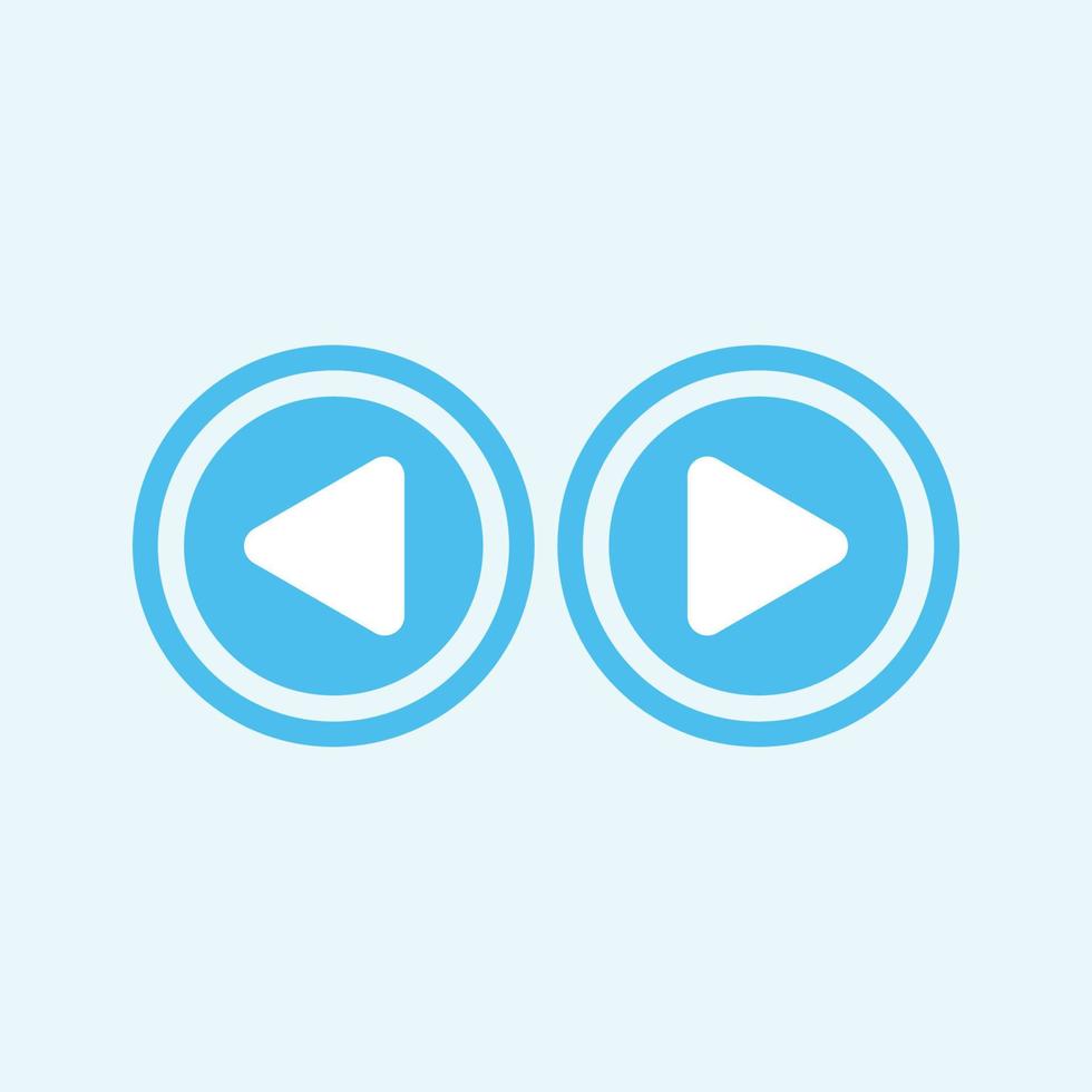 Play button icon in trendy flat style isolated on grey background. Play symbol for your web site design, logo, app, UI. Vector illustration