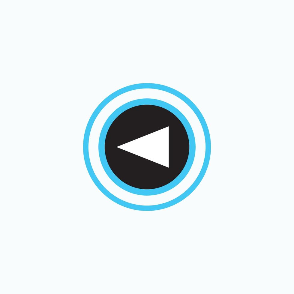 Play button icon in trendy flat style isolated on grey background. Play symbol for your web site design, logo, app, UI. Vector illustration