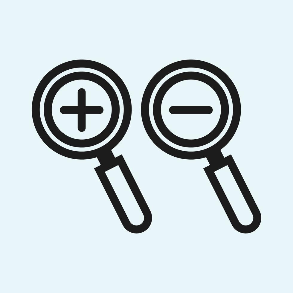 search icon, flat vector graphic on isolated background. - Vector