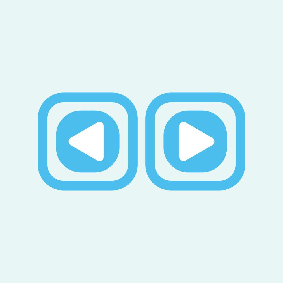 Play button icon in trendy flat style isolated on grey background. Play symbol for your web site design, logo, app, UI. Vector illustration