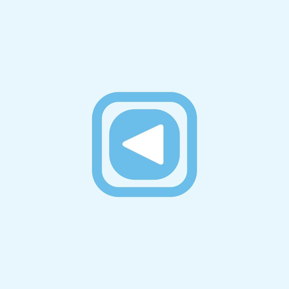 Play button icon in trendy flat style isolated on grey background. Play symbol for your web site design, logo, app, UI. Vector illustration