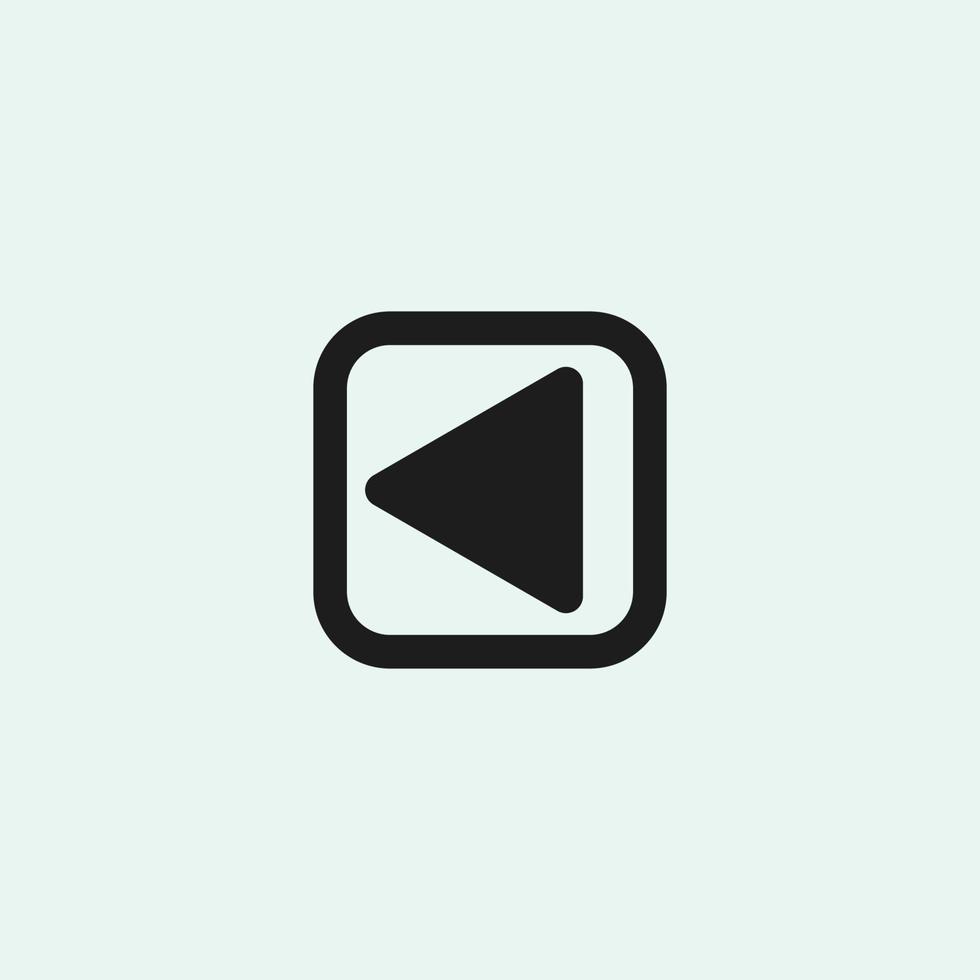 Play button icon in trendy flat style isolated on grey background. Play symbol for your web site design, logo, app, UI. Vector illustration