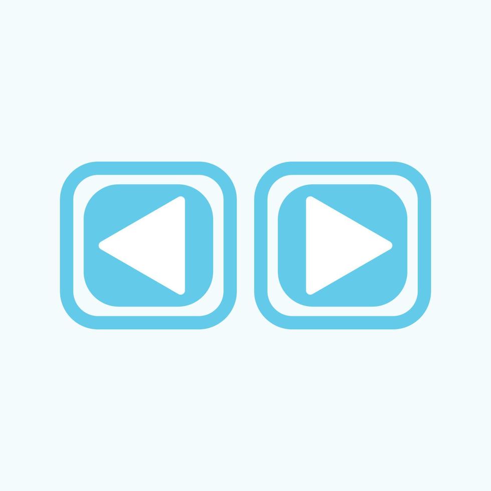 Play button icon in trendy flat style isolated on grey background. Play symbol for your web site design, logo, app, UI. Vector illustration