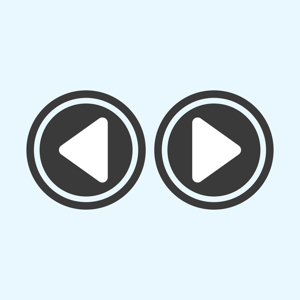 Play button icon in trendy flat style isolated on grey background. Play symbol for your web site design, logo, app, UI. Vector illustration
