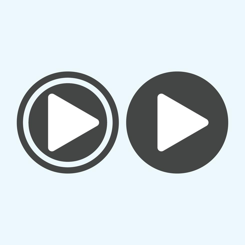 Play button icon in trendy flat style isolated on grey background. Play symbol for your web site design, logo, app, UI. Vector illustration