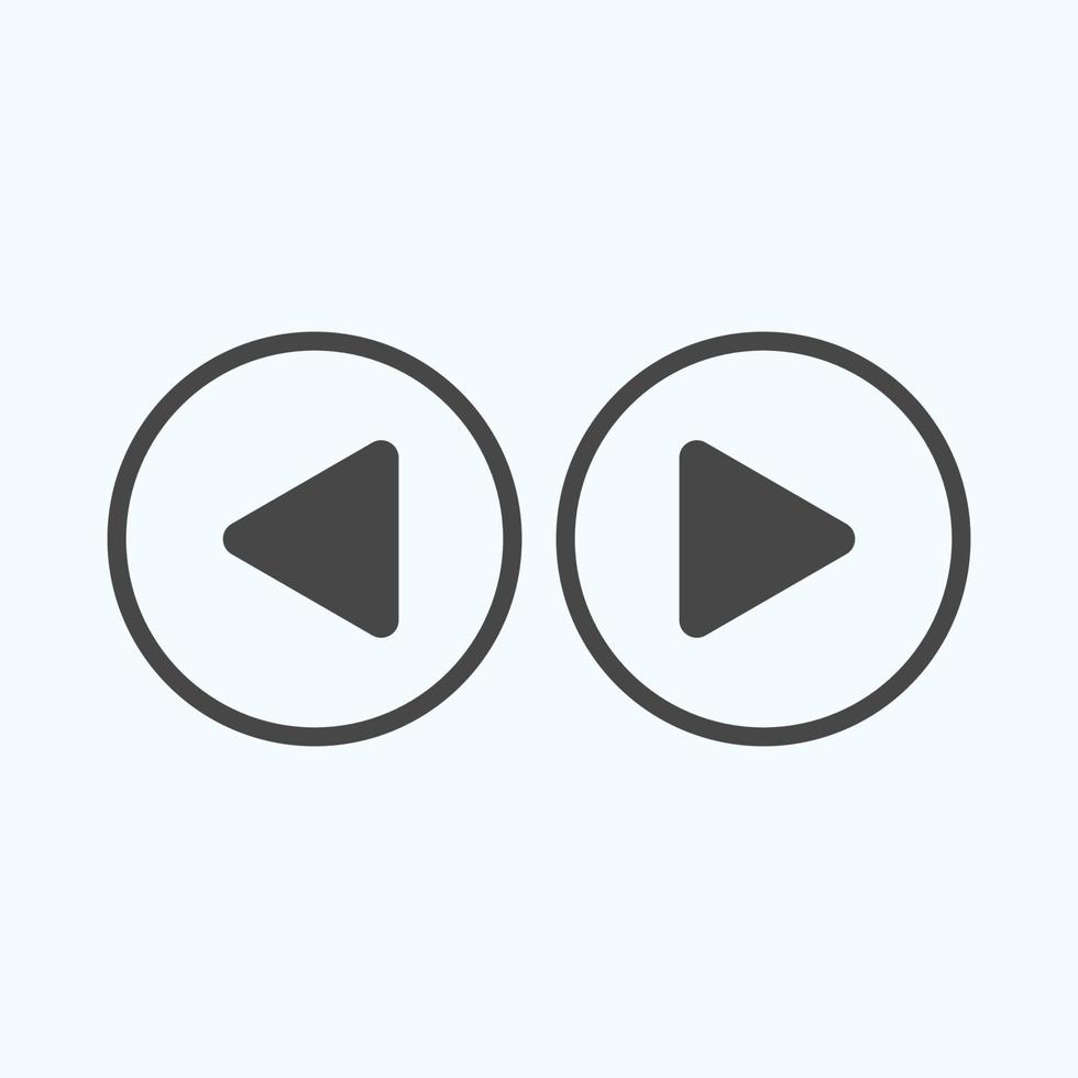 Play button icon in trendy flat style isolated on grey background. Play symbol for your web site design, logo, app, UI. Vector illustration