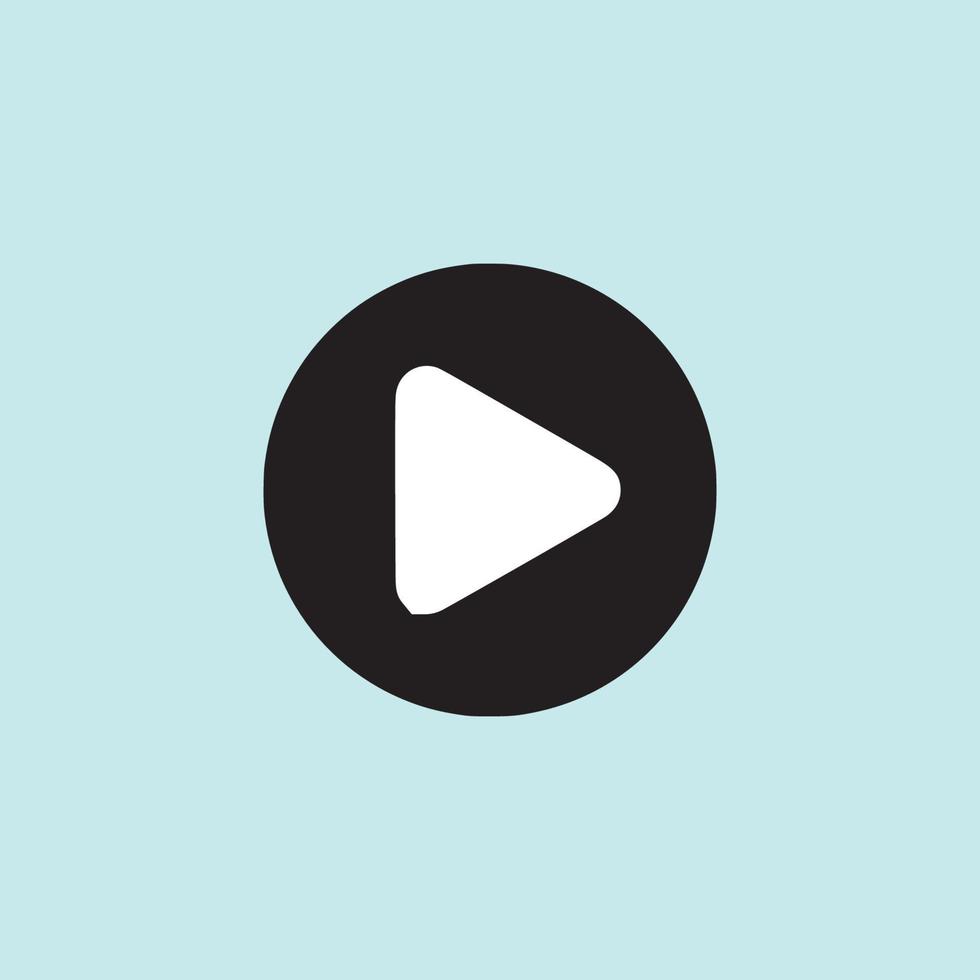 Play button icon in trendy flat style isolated on grey background. Play symbol for your web site design, logo, app, UI. Vector illustration