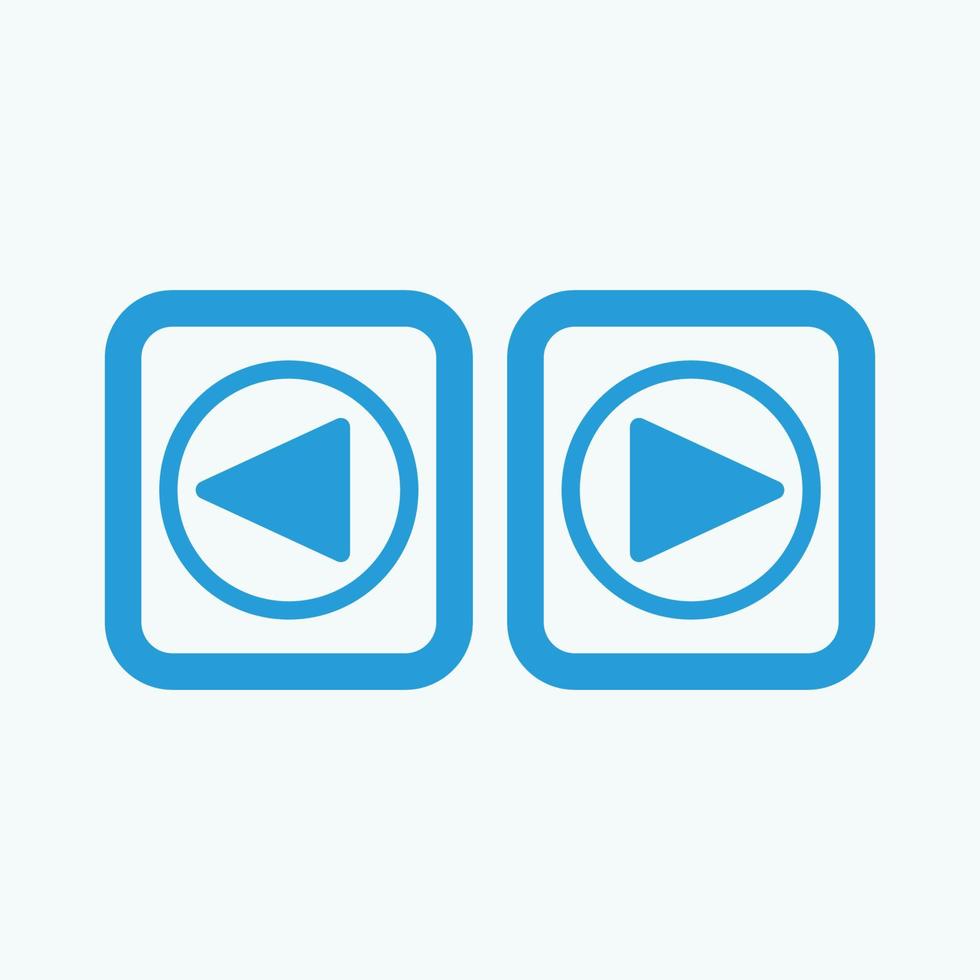 Play button icon in trendy flat style isolated on grey background. Play symbol for your web site design, logo, app, UI. Vector illustration