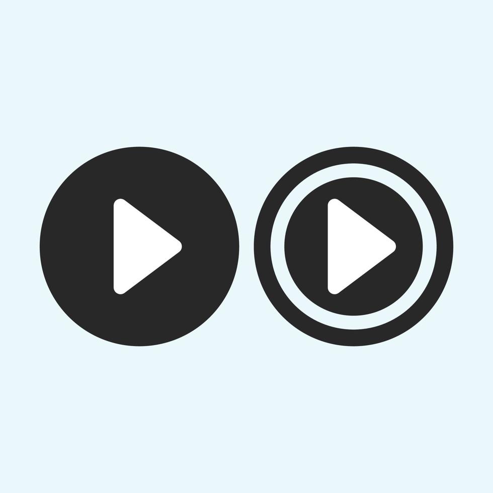 Play button icon in trendy flat style isolated on grey background. Play symbol for your web site design, logo, app, UI. Vector illustration