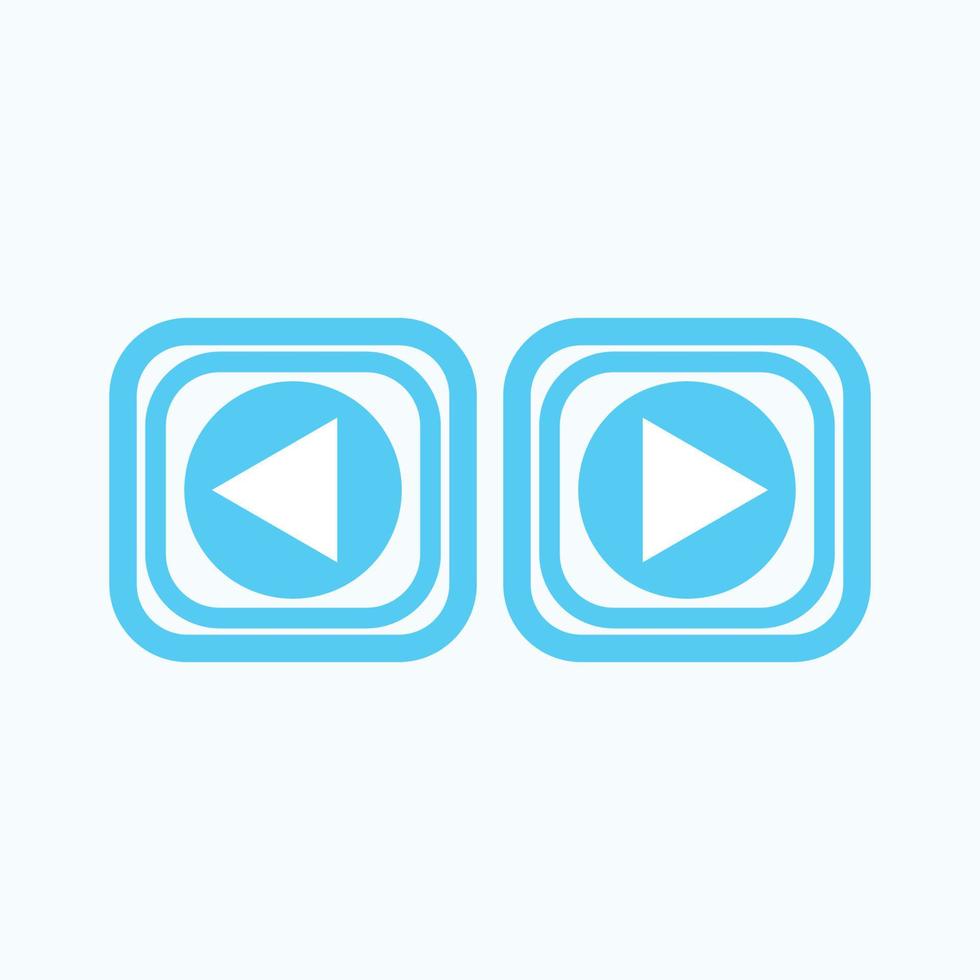 Play button icon in trendy flat style isolated on grey background. Play symbol for your web site design, logo, app, UI. Vector illustration
