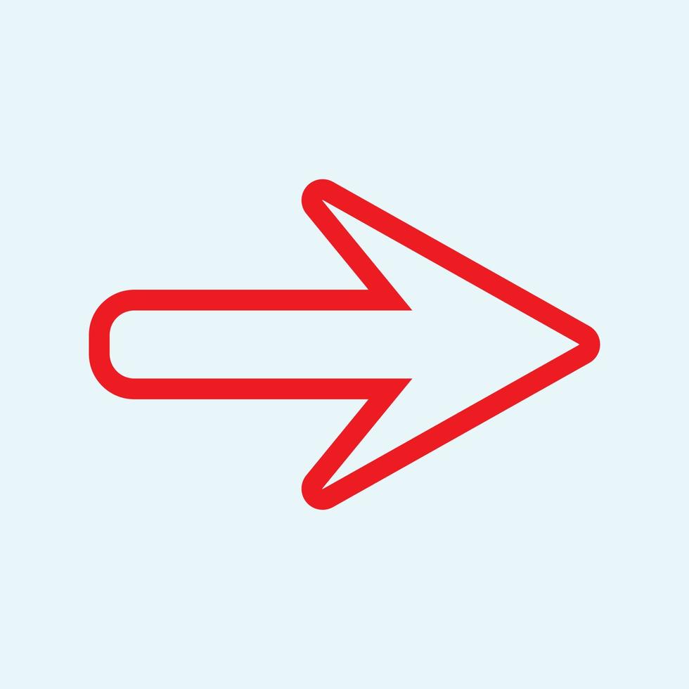 Red arrow icon vector EPS- 10