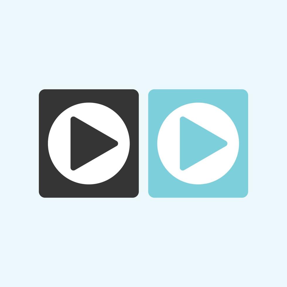 Play button icon in trendy flat style isolated on grey background. Play symbol for your web site design, logo, app, UI. Vector illustration