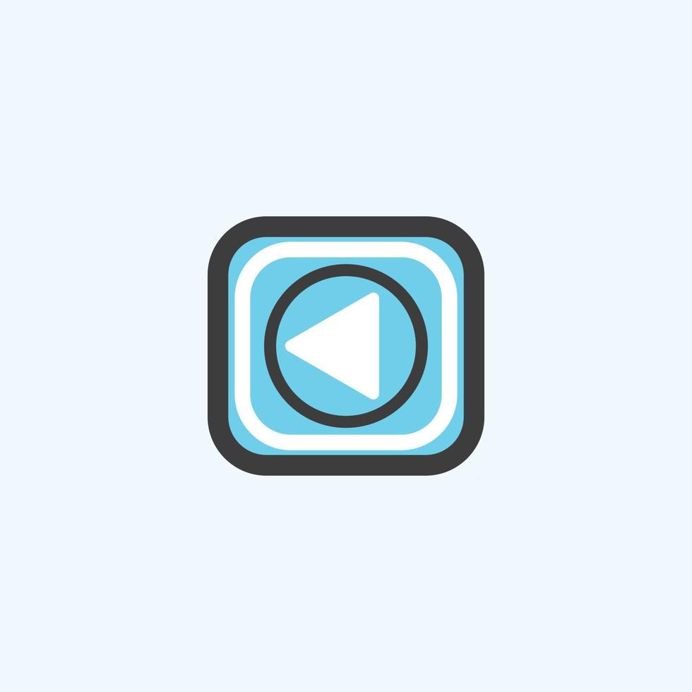Play button icon in trendy flat style isolated on grey background. Play symbol for your web site design, logo, app, UI. Vector illustration