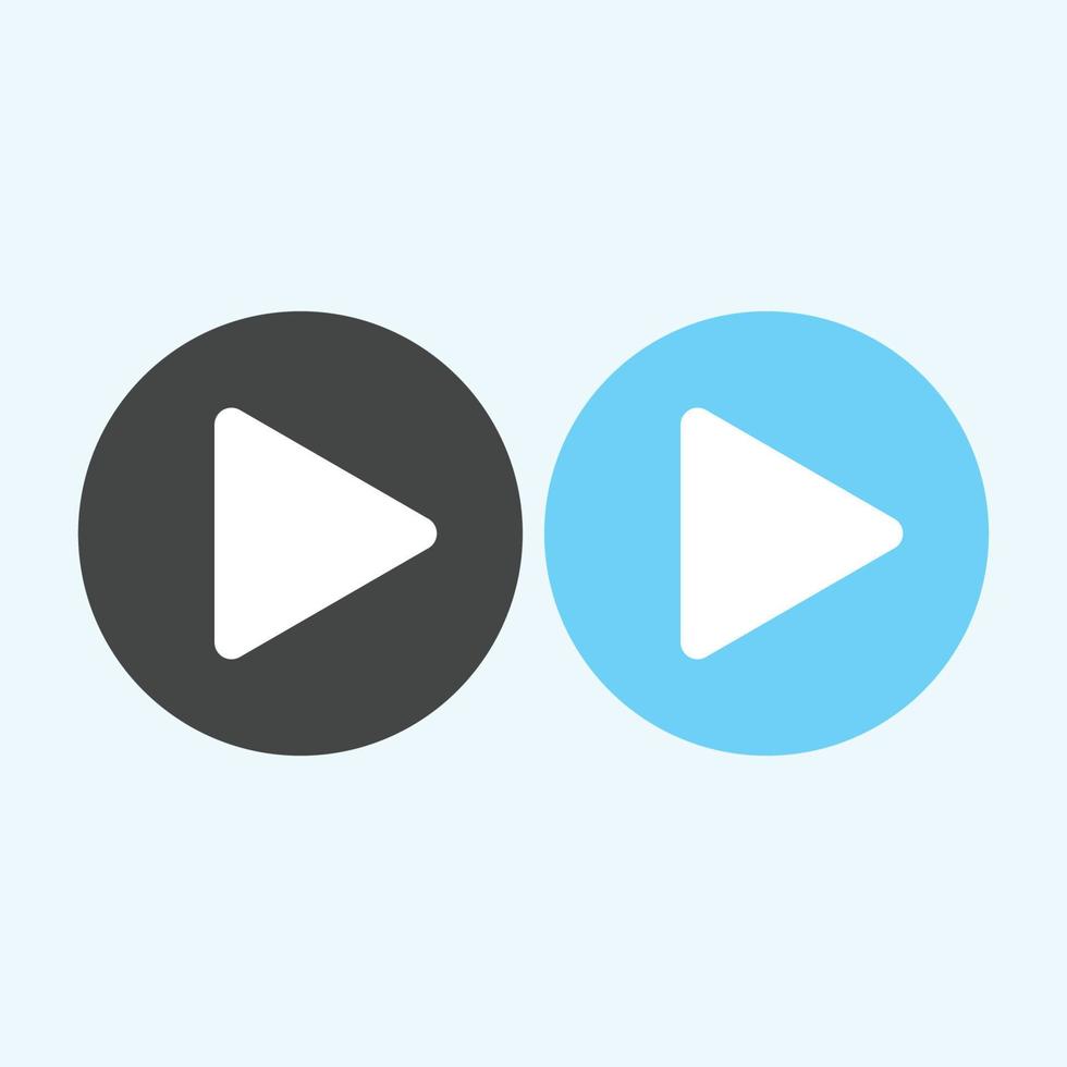 Play button icon in trendy flat style isolated on grey background. Play symbol for your web site design, logo, app, UI. Vector illustration