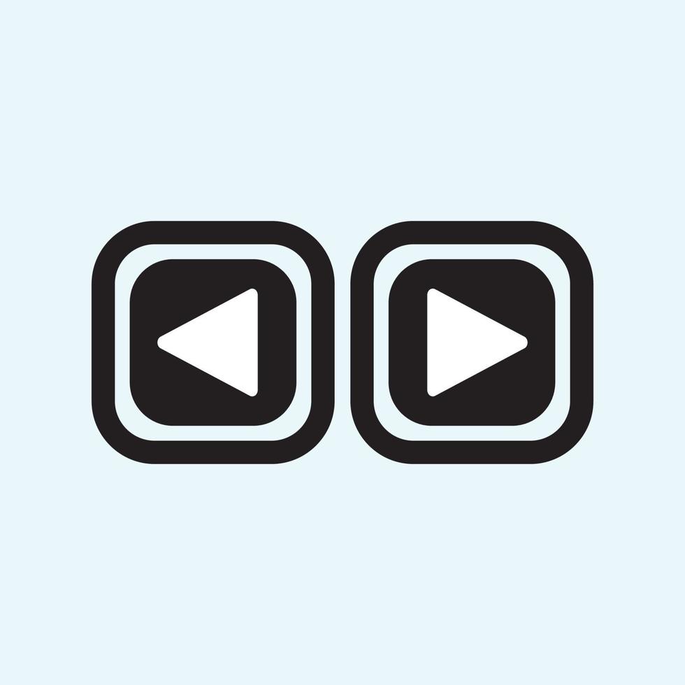 Play button icon in trendy flat style isolated on grey background. Play symbol for your web site design, logo, app, UI. Vector illustration
