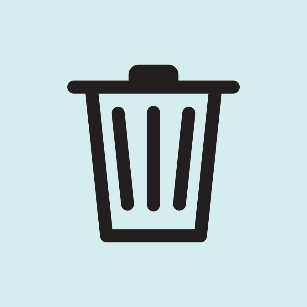 Delete icon vector, Trash can, bin, Garbage sign isolated. Trendy Flat style for graphic design, Web site, UI. - Vector