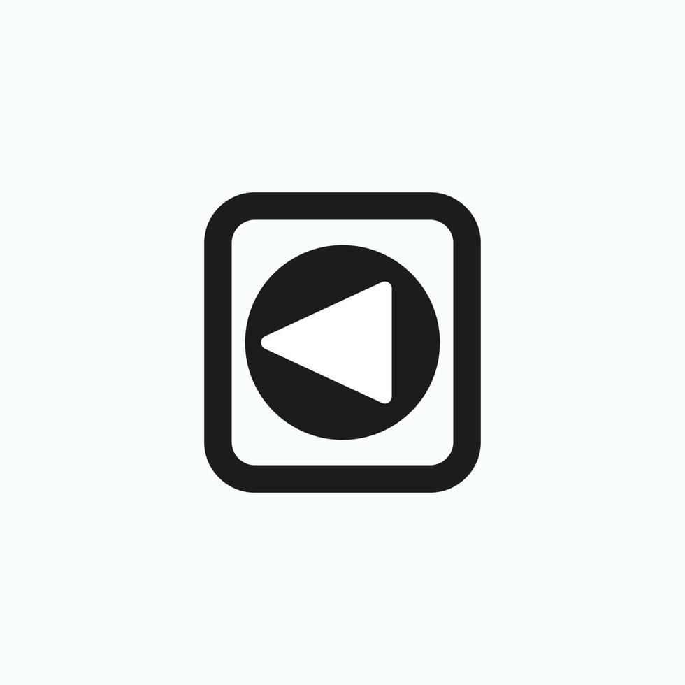 Play button icon in trendy flat style isolated on grey background. Play symbol for your web site design, logo, app, UI. Vector illustration
