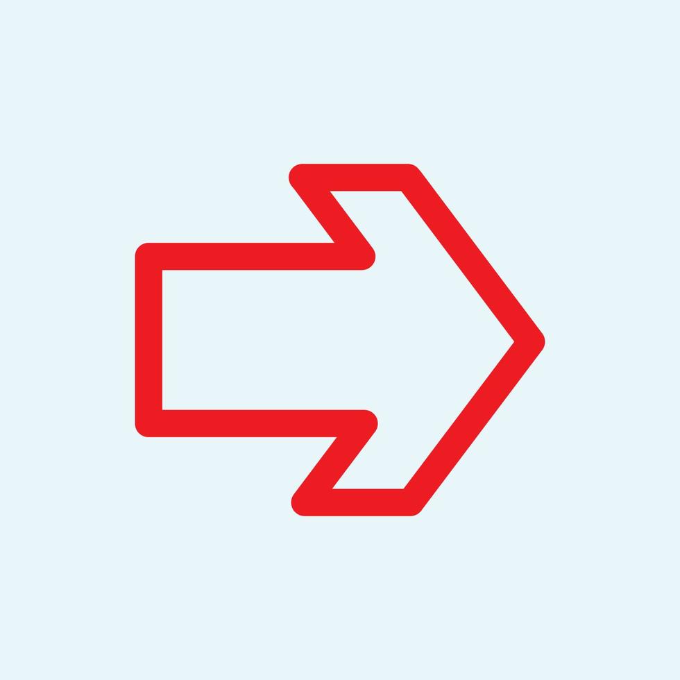 Red arrow icon vector EPS- 10