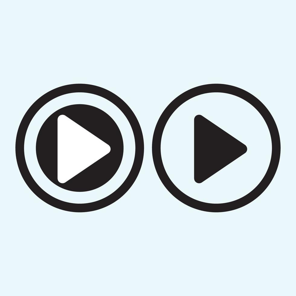icono de botón de reproducción en estilo moderno y plano aislado en fondo gris. símbolo de reproducción para el diseño de su sitio web, logotipo, aplicación, interfaz de usuario. ilustración vectorial vector
